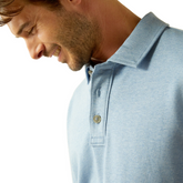 Ariat Mens Wilton Sweatshirt in Chambray Blue Heather